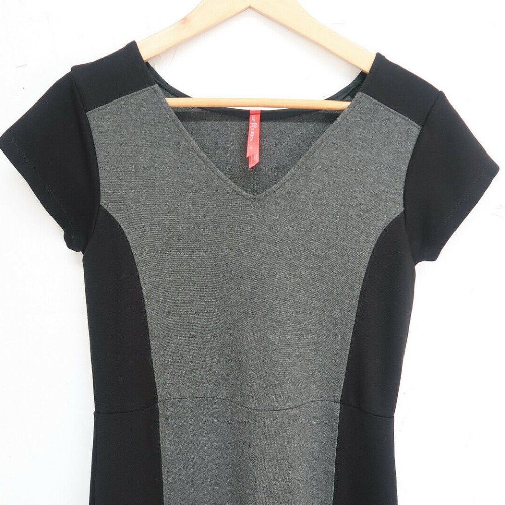 Ruby Ribbon Rita Panel Dress Color: Black/Charcoal - Picture 2 of 7